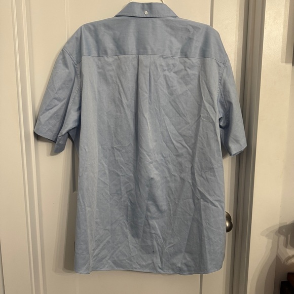 Duluth Trading Co Men's Wrinklefighter Relaxed Fit Short Sleeve Shirt Blue XL - Picture 6 of 8